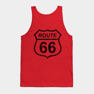 Vintage Style Iconic Route 66 Tee - Nostalgic Highway Sign Design - Casual Travel Wear - Great Gift for Road Trippers Tank Top